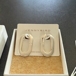 Jenny Bird Silver Mega U link Hoop Earrings
